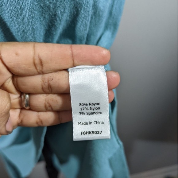 Magnolia Grace Teal Green Sienna Sweater Knit Dress Women's Size S - Picture 7 of 7